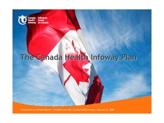 The Canada Health Infoway Plan




1   Presentation by Richard Alvarez | President and CEO, Canada Health Infoway | February 22, 2008
 