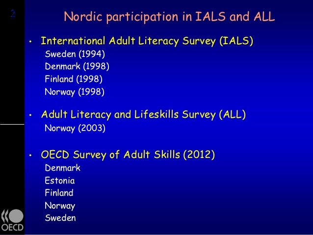 2003 international adult literacy skills survey 2003 international adult literacy skills survey