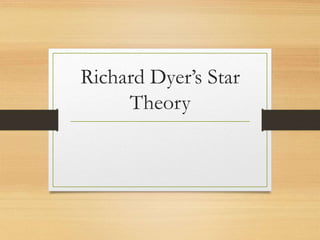 Richard Dyer’s Star
Theory
 