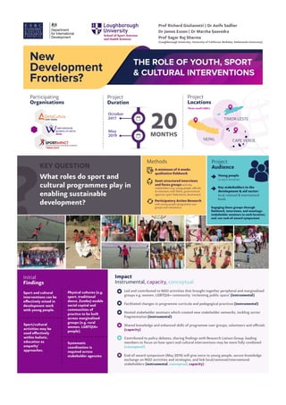 Power of partnership conference: Poster: New development frontiers?
