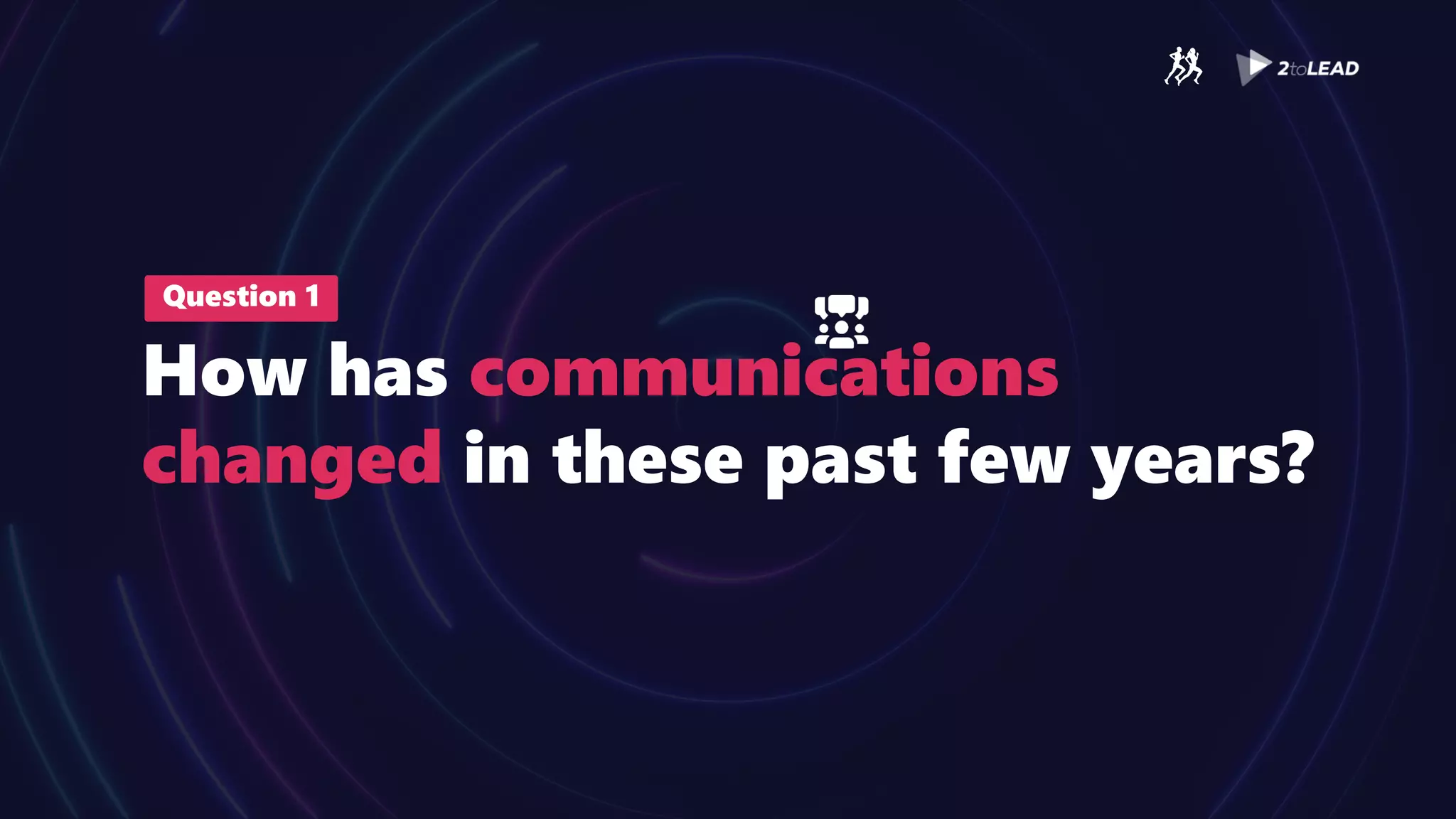 Question 1
How has communications
changed in these past few years?
 