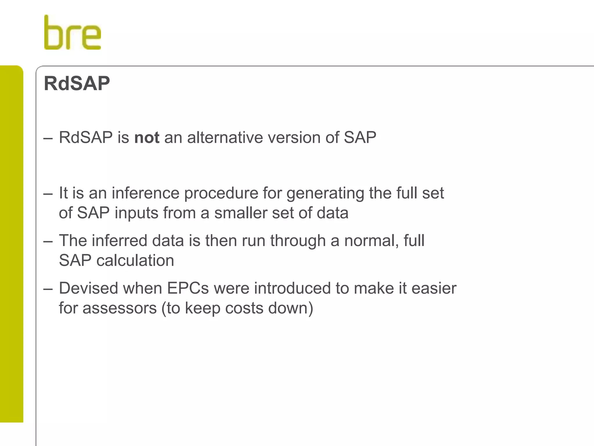 Rdsap Software The Green Deal Tools -Richard Hartless, BRE | PPTX
