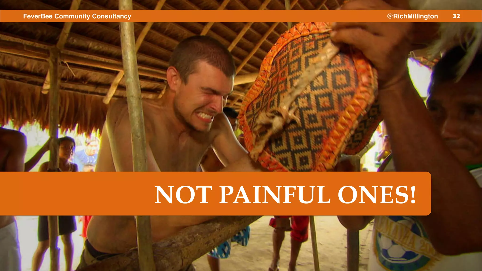 32FeverBee Community Consultancy @RichMillington
NOT PAINFUL ONES!
 