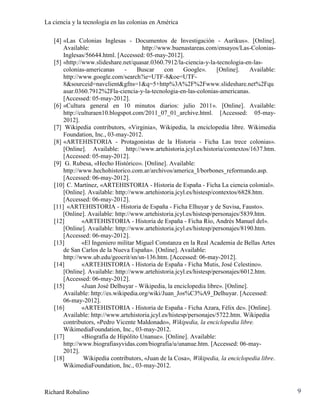 La ciencia y la tecnología en las colonias en América | DOCX