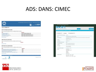 ADS: DANS: CIMEC
 