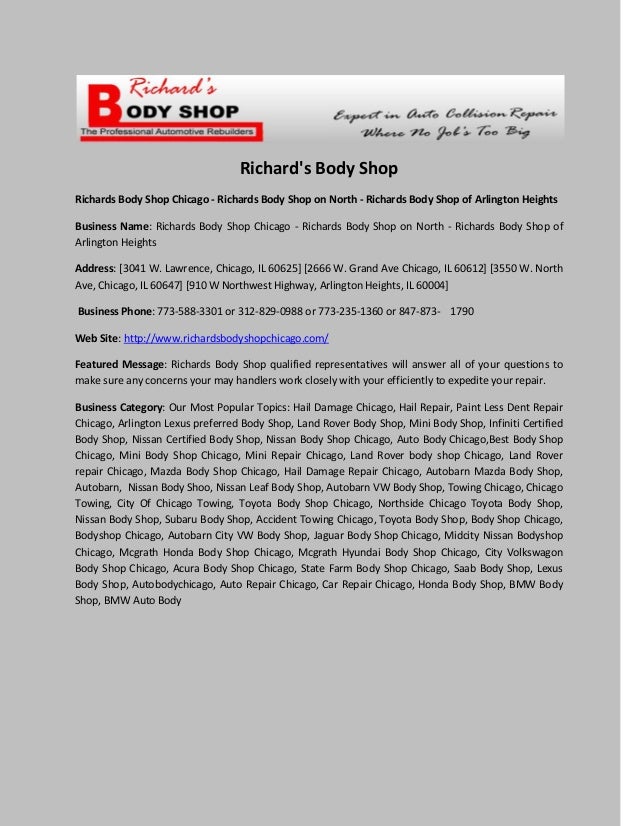 Richards Body Shop >> Richards Body Shop Richards Body Shop >> Richards Body Shop