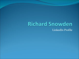 LinkedIn Profile 