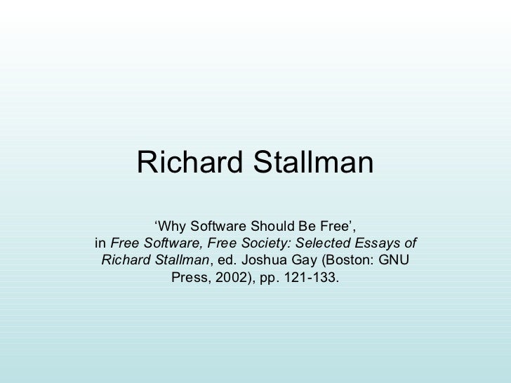 Essays of richard stallman