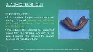 IMPRESSION TECHNIQUES IN COMPROMISED COMPLETE DENTURE SITUATIONS | PPT