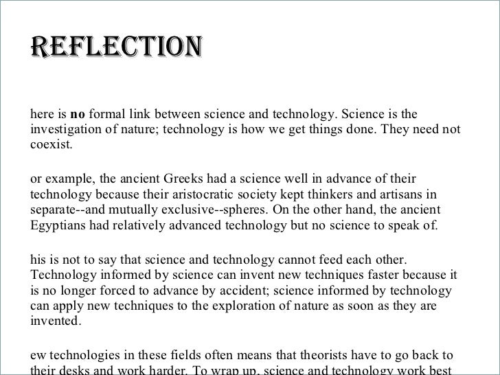 How To Write A Reflection On A Science Project