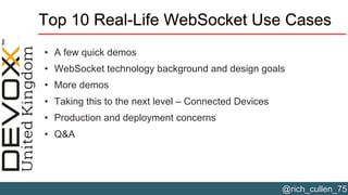 Top 10 real life WebSocket use cases & experiences - Devoxx UK 2015 | PDF