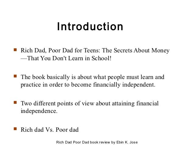 Rich dad poor dad essay