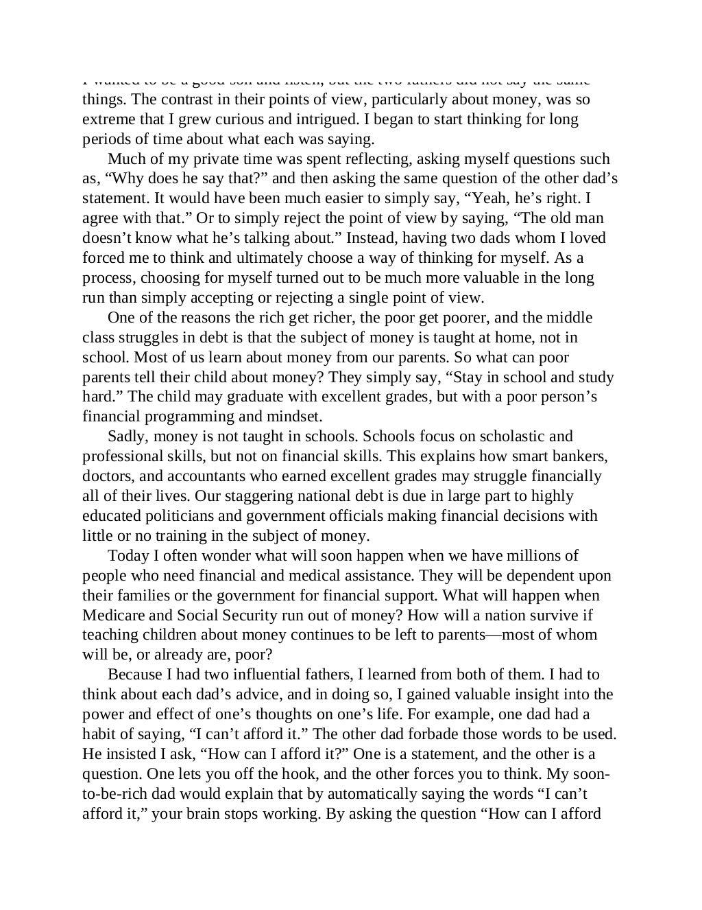 Rich dad poor dad what the rich teach their kids about money that the…