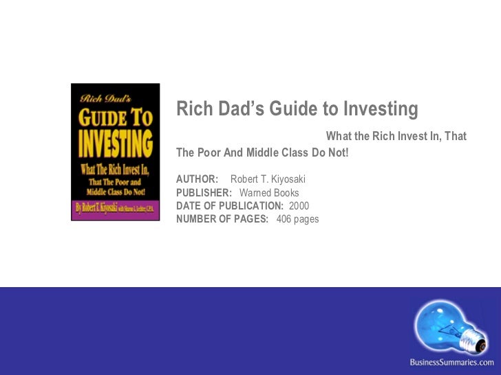 Rich Dads Guide to Investing What the Rich Invest in That the Poor and
Middle Class Do Not Epub-Ebook