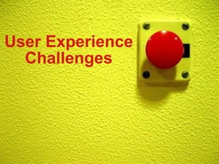 User Experience Challenges 