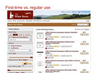 First-time vs. regular use 