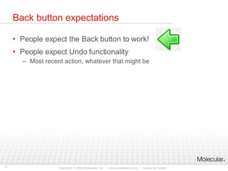 Back button expectations ,[object Object],[object Object],[object Object]