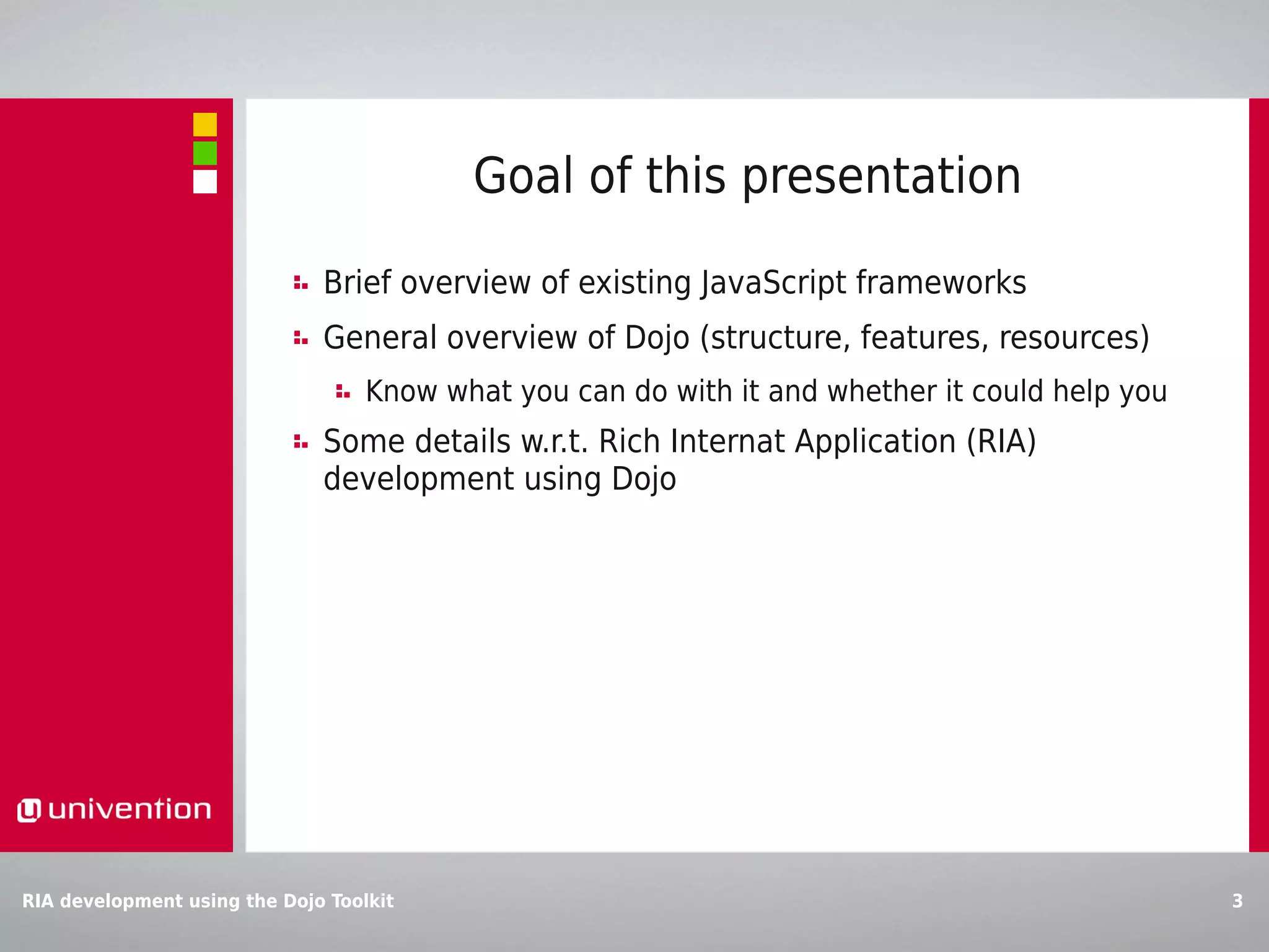 Rich internet application development using the dojo toolkit | PPT
