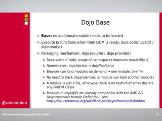 Rich internet application development using the dojo toolkit | PDF
