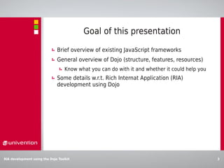 Rich internet application development using the dojo toolkit | PPT