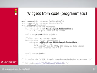 Rich internet application development using the dojo toolkit | PDF