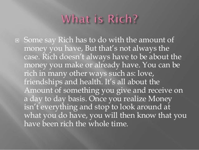 Is it easy to become rich image