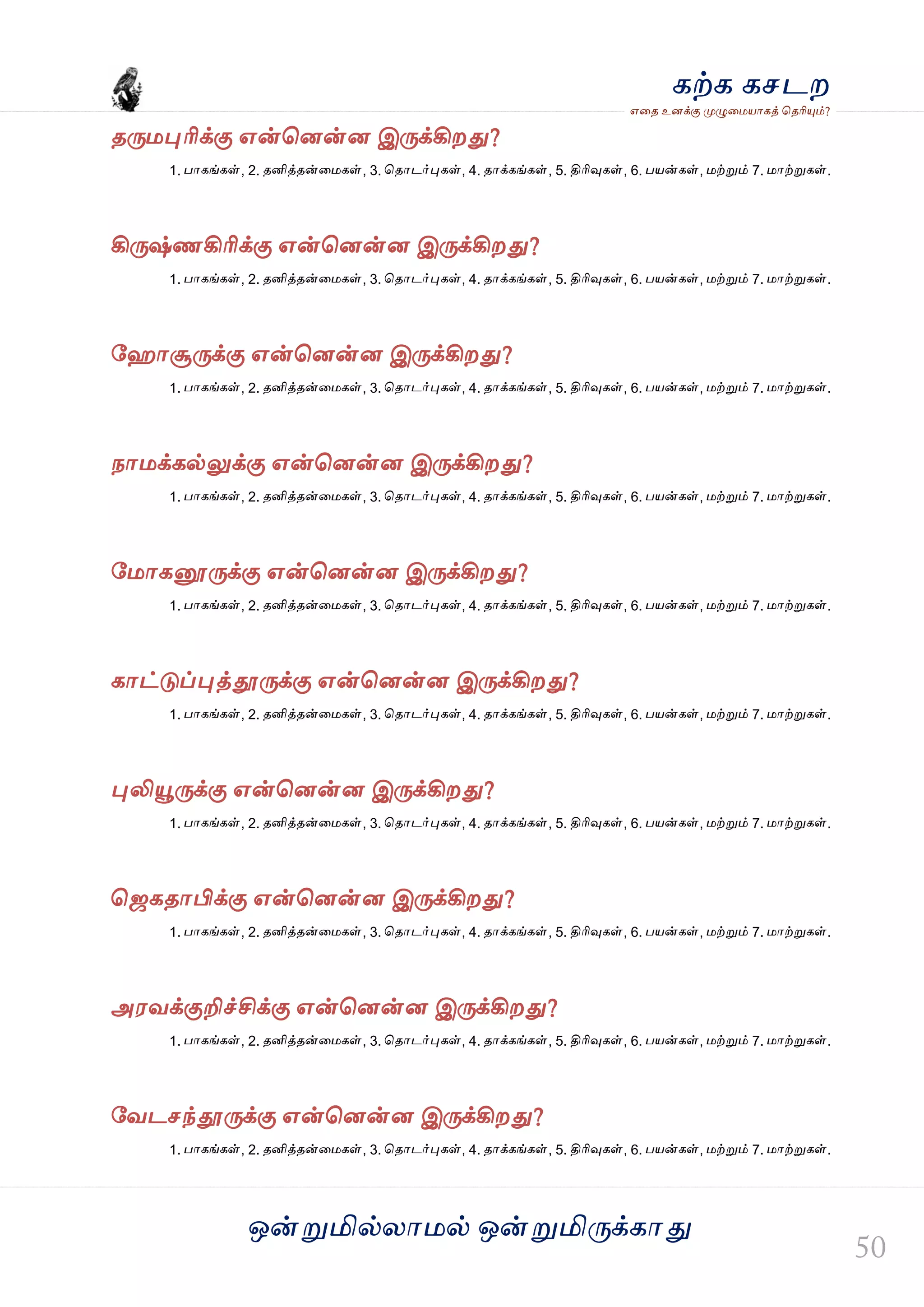 ஒன்த௏மில்யஶ஫ல் ஒன்த௏மித்க்கஶது
஋தை உனக்கு த௉ல௅த஫஬ஶகத் தைரிதோம்?
கற்க கசடம
ைத்஫தேரிக்கு ஋ன்தனன்ன இத்க்கிமது?
1. பஶகங்கள், 2. ைனித்ைன்த஫கள், 3. தைஶடர்தேகள், 4. ைஶக்கங்கள், 5. திரிவுகள், 6. ப஬ன்கள், ஫ற்த௏ம் 7. ஫ஶற்த௏கள்.
கித்ஷ்ணகிரிக்கு ஋ன்தனன்ன இத்க்கிமது?
1. பஶகங்கள், 2. ைனித்ைன்த஫கள், 3. தைஶடர்தேகள், 4. ைஶக்கங்கள், 5. திரிவுகள், 6. ப஬ன்கள், ஫ற்த௏ம் 7. ஫ஶற்த௏கள்.
வவஶசூத்க்கு ஋ன்தனன்ன இத்க்கிமது?
1. பஶகங்கள், 2. ைனித்ைன்த஫கள், 3. தைஶடர்தேகள், 4. ைஶக்கங்கள், 5. திரிவுகள், 6. ப஬ன்கள், ஫ற்த௏ம் 7. ஫ஶற்த௏கள்.
நஶ஫க்கல்லுக்கு ஋ன்தனன்ன இத்க்கிமது?
1. பஶகங்கள், 2. ைனித்ைன்த஫கள், 3. தைஶடர்தேகள், 4. ைஶக்கங்கள், 5. திரிவுகள், 6. ப஬ன்கள், ஫ற்த௏ம் 7. ஫ஶற்த௏கள்.
வ஫ஶகதெத்க்கு ஋ன்தனன்ன இத்க்கிமது?
1. பஶகங்கள், 2. ைனித்ைன்த஫கள், 3. தைஶடர்தேகள், 4. ைஶக்கங்கள், 5. திரிவுகள், 6. ப஬ன்கள், ஫ற்த௏ம் 7. ஫ஶற்த௏கள்.
கஶட்டுப்தேத்தூத்க்கு ஋ன்தனன்ன இத்க்கிமது?
1. பஶகங்கள், 2. ைனித்ைன்த஫கள், 3. தைஶடர்தேகள், 4. ைஶக்கங்கள், 5. திரிவுகள், 6. ப஬ன்கள், ஫ற்த௏ம் 7. ஫ஶற்த௏கள்.
தேலிதௌத்க்கு ஋ன்தனன்ன இத்க்கிமது?
1. பஶகங்கள், 2. ைனித்ைன்த஫கள், 3. தைஶடர்தேகள், 4. ைஶக்கங்கள், 5. திரிவுகள், 6. ப஬ன்கள், ஫ற்த௏ம் 7. ஫ஶற்த௏கள்.
தஜகைஶபிக்கு ஋ன்தனன்ன இத்க்கிமது?
1. பஶகங்கள், 2. ைனித்ைன்த஫கள், 3. தைஶடர்தேகள், 4. ைஶக்கங்கள், 5. திரிவுகள், 6. ப஬ன்கள், ஫ற்த௏ம் 7. ஫ஶற்த௏கள்.
அ஭லக்குறிச்சிக்கு ஋ன்தனன்ன இத்க்கிமது?
1. பஶகங்கள், 2. ைனித்ைன்த஫கள், 3. தைஶடர்தேகள், 4. ைஶக்கங்கள், 5. திரிவுகள், 6. ப஬ன்கள், ஫ற்த௏ம் 7. ஫ஶற்த௏கள்.
வலடசந்தூத்க்கு ஋ன்தனன்ன இத்க்கிமது?
1. பஶகங்கள், 2. ைனித்ைன்த஫கள், 3. தைஶடர்தேகள், 4. ைஶக்கங்கள், 5. திரிவுகள், 6. ப஬ன்கள், ஫ற்த௏ம் 7. ஫ஶற்த௏கள்.
 