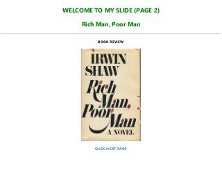 Read E Book Rich Man Poor Man Full Pdf