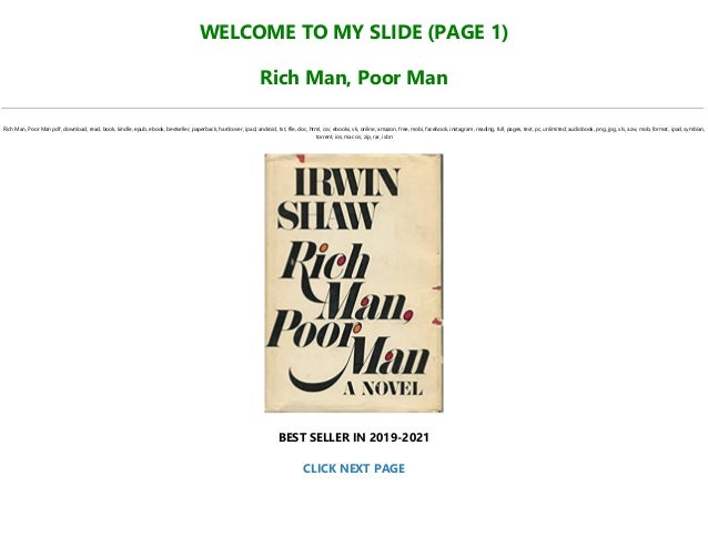 Read E Book Rich Man Poor Man Full Pdf Read E Book Rich Man Poor Man Full Pdf