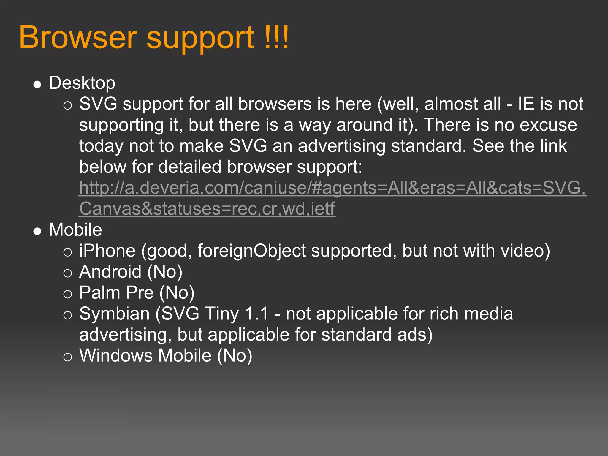 Rich Media Advertising with SVG and JavaScript | PPT
