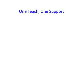 One	
  Teach,	
  One	
  Support	
  

 