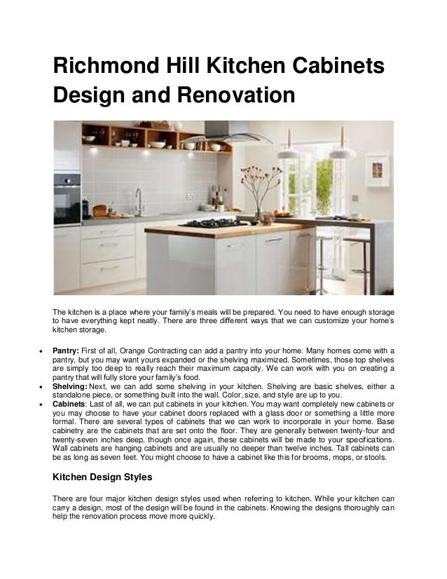 Richmond Hill Kitchen Cabinets Design And Renovation