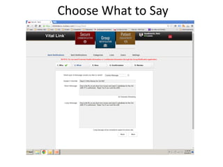 Choose What to Say  