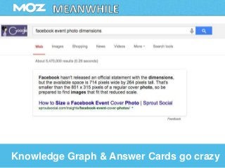 Knowledge Graph & Answer Cards go crazy 
 