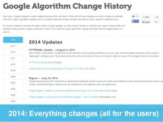 2014: Everything changes (all for the users) 
 