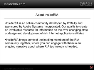 InsideRIA.com


                                                                  About InsideRIA

  •InsideRIA is an onli...