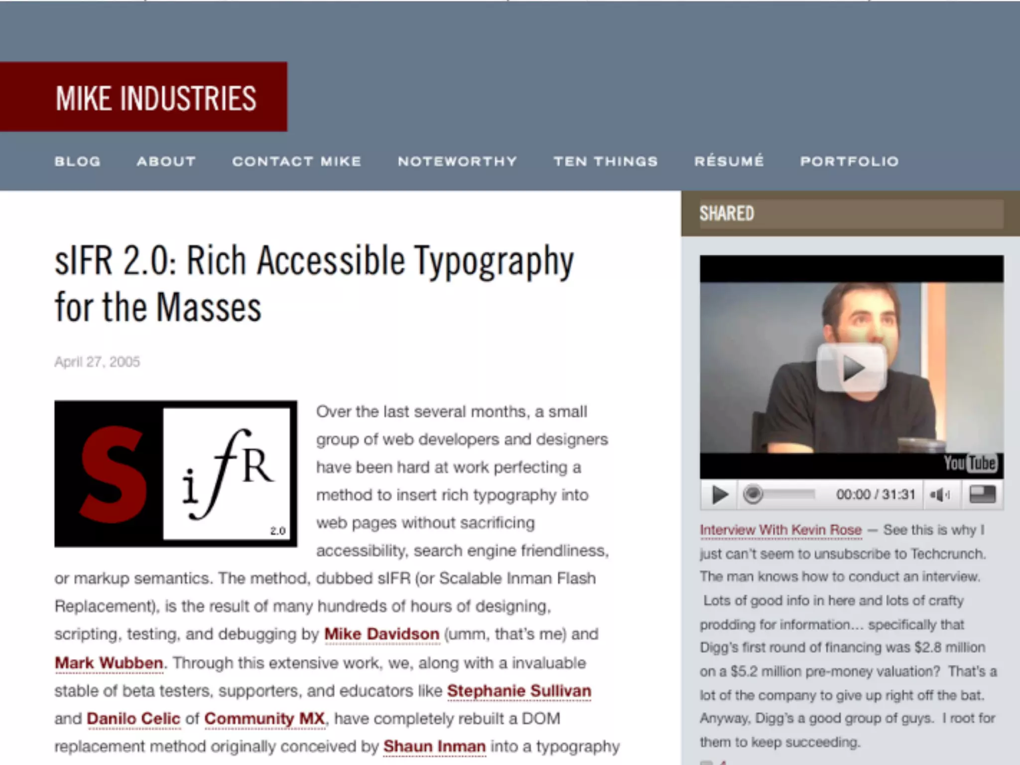Rich Typography Options For The Web - or - Why sIFR is Dead in 2009