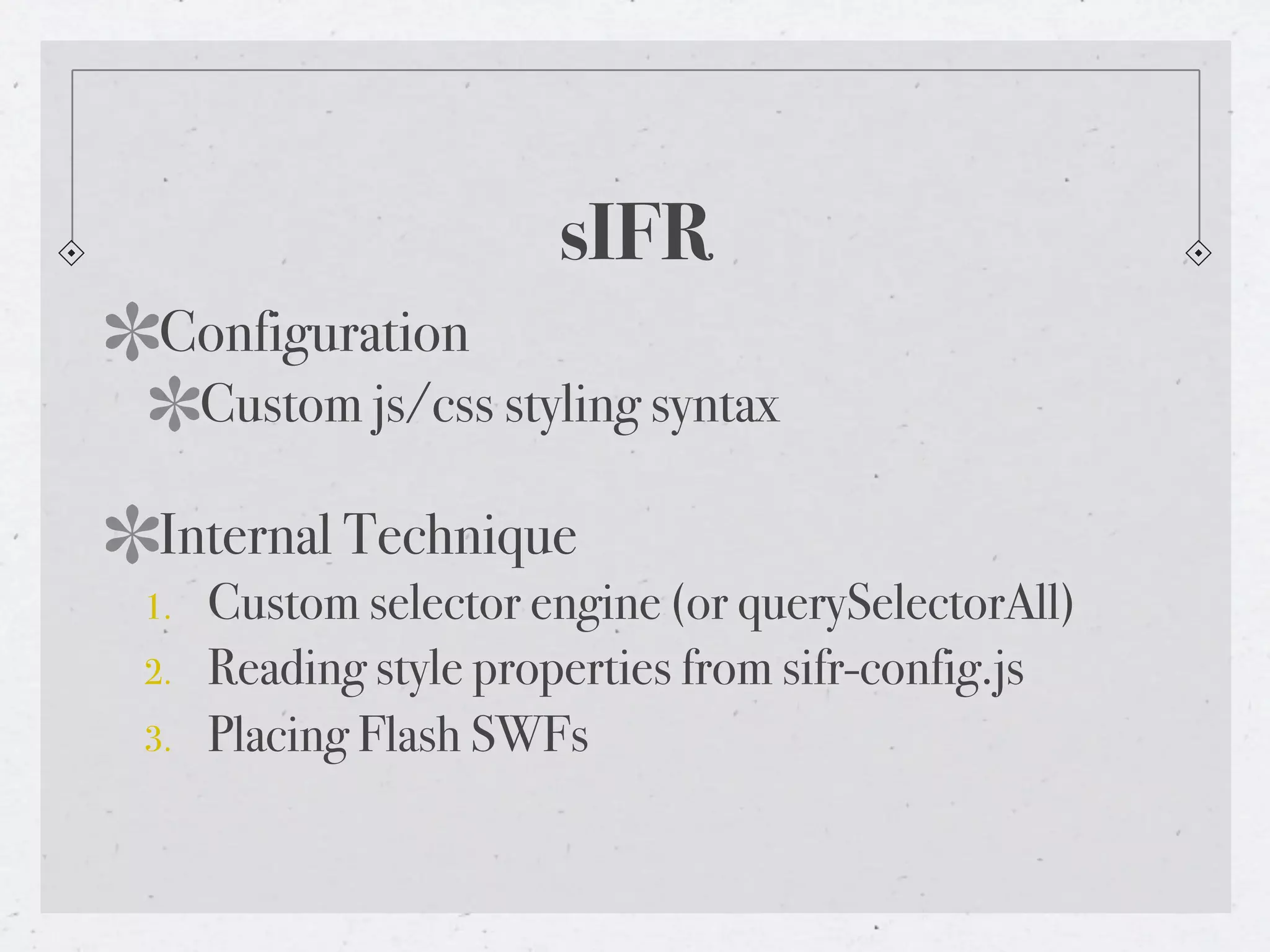 Rich Typography Options For The Web - or - Why sIFR is Dead in 2009