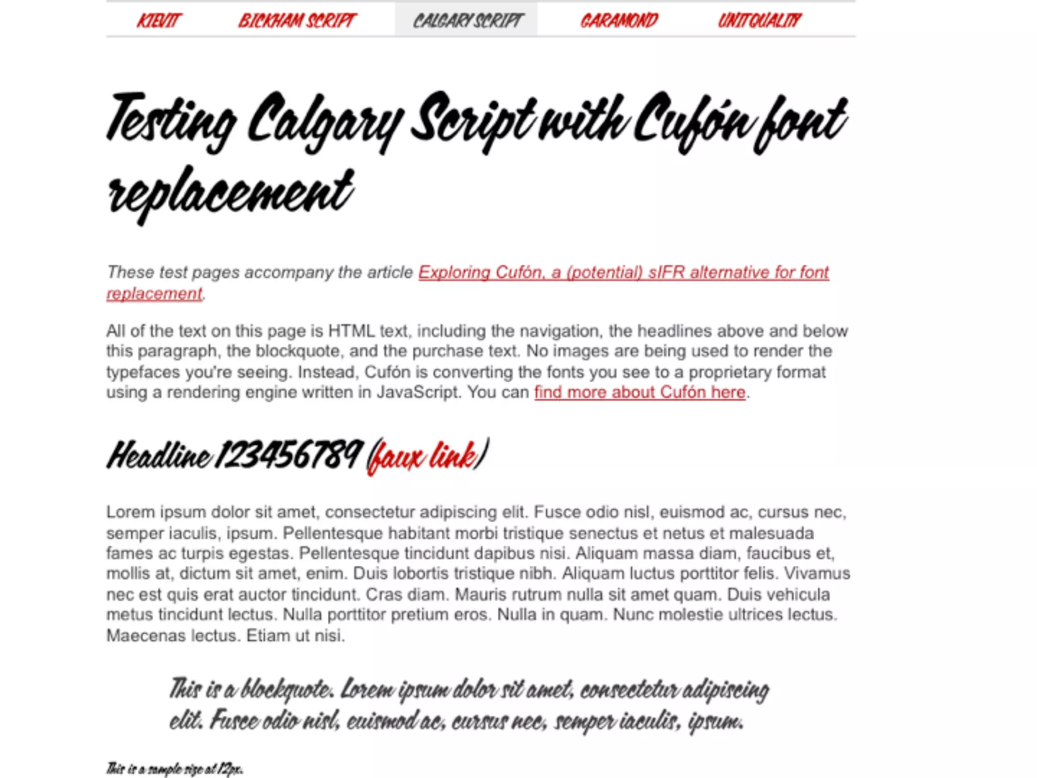 Rich Typography Options For The Web - or - Why sIFR is Dead in 2009