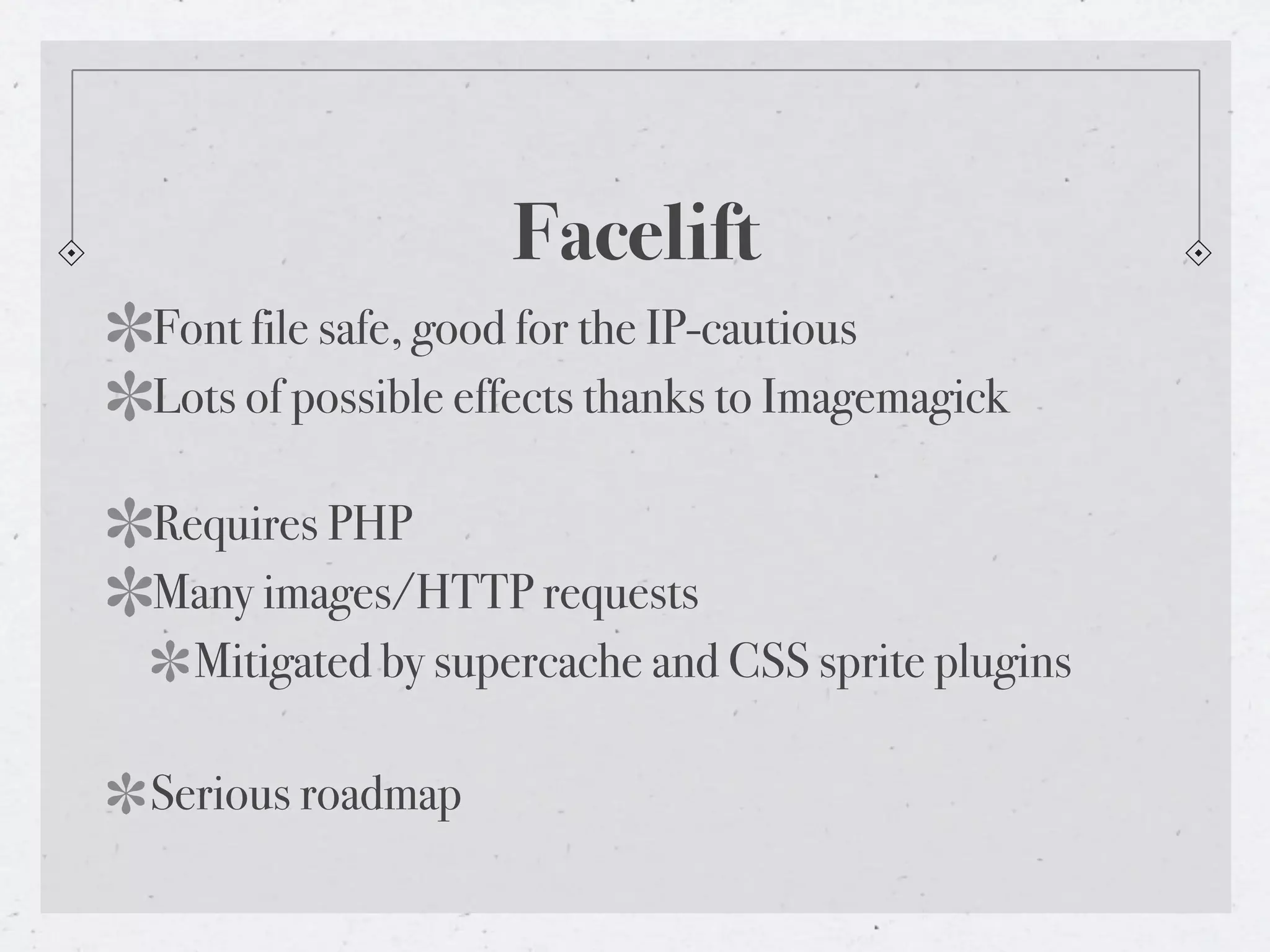 Rich Typography Options For The Web - or - Why sIFR is Dead in 2009