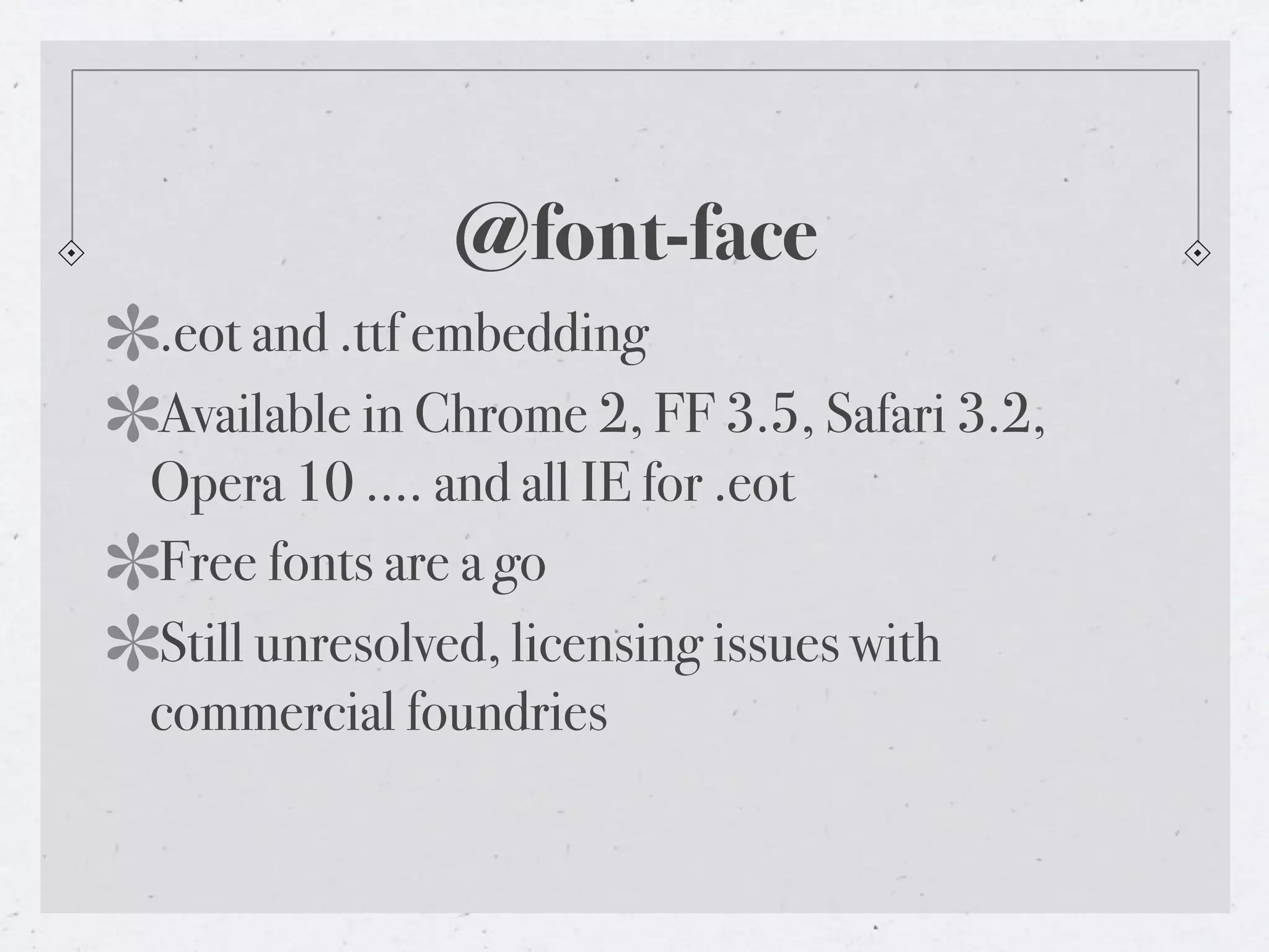 Rich Typography Options For The Web - or - Why sIFR is Dead in 2009