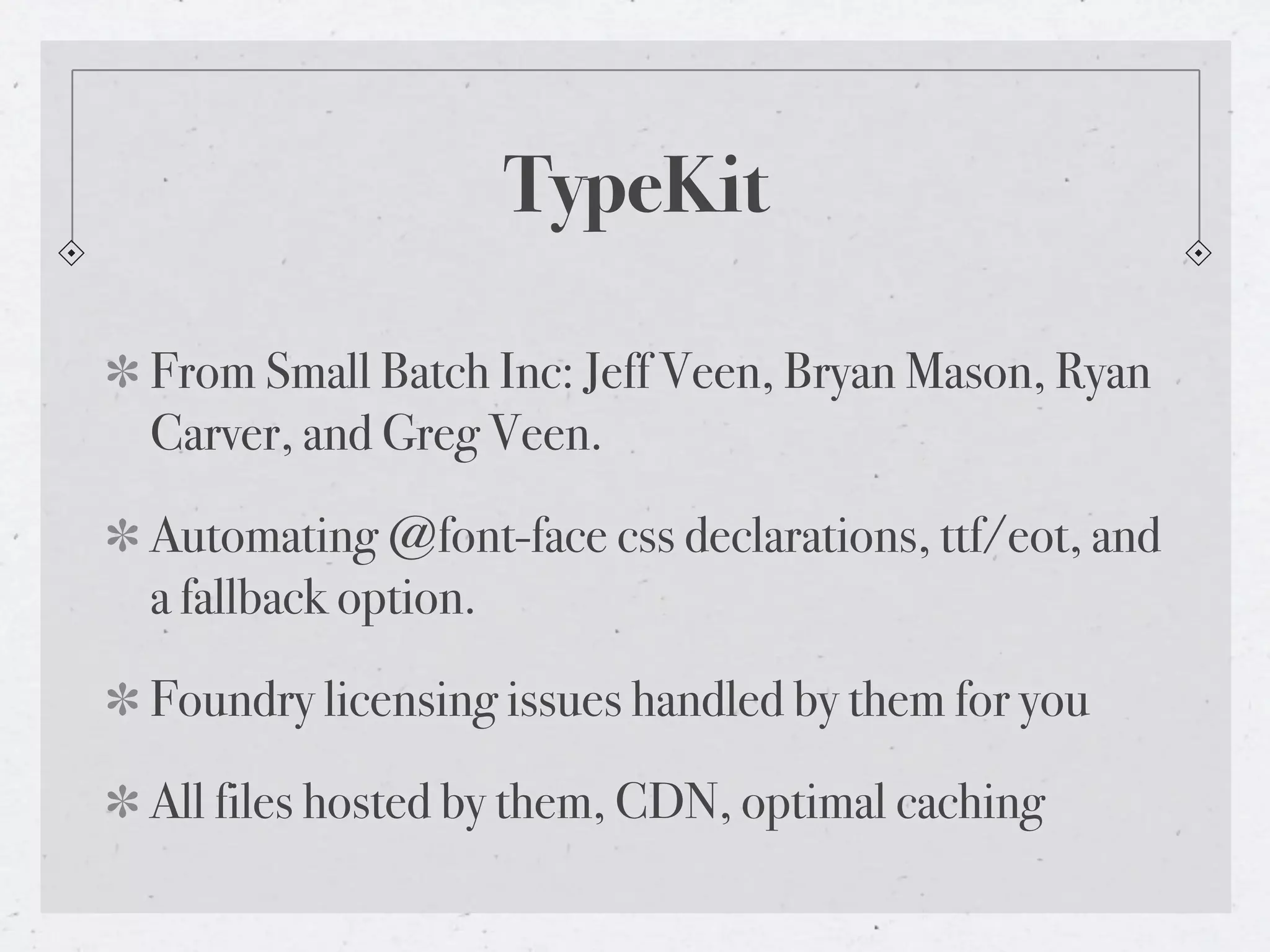 Rich Typography Options For The Web - or - Why sIFR is Dead in 2009