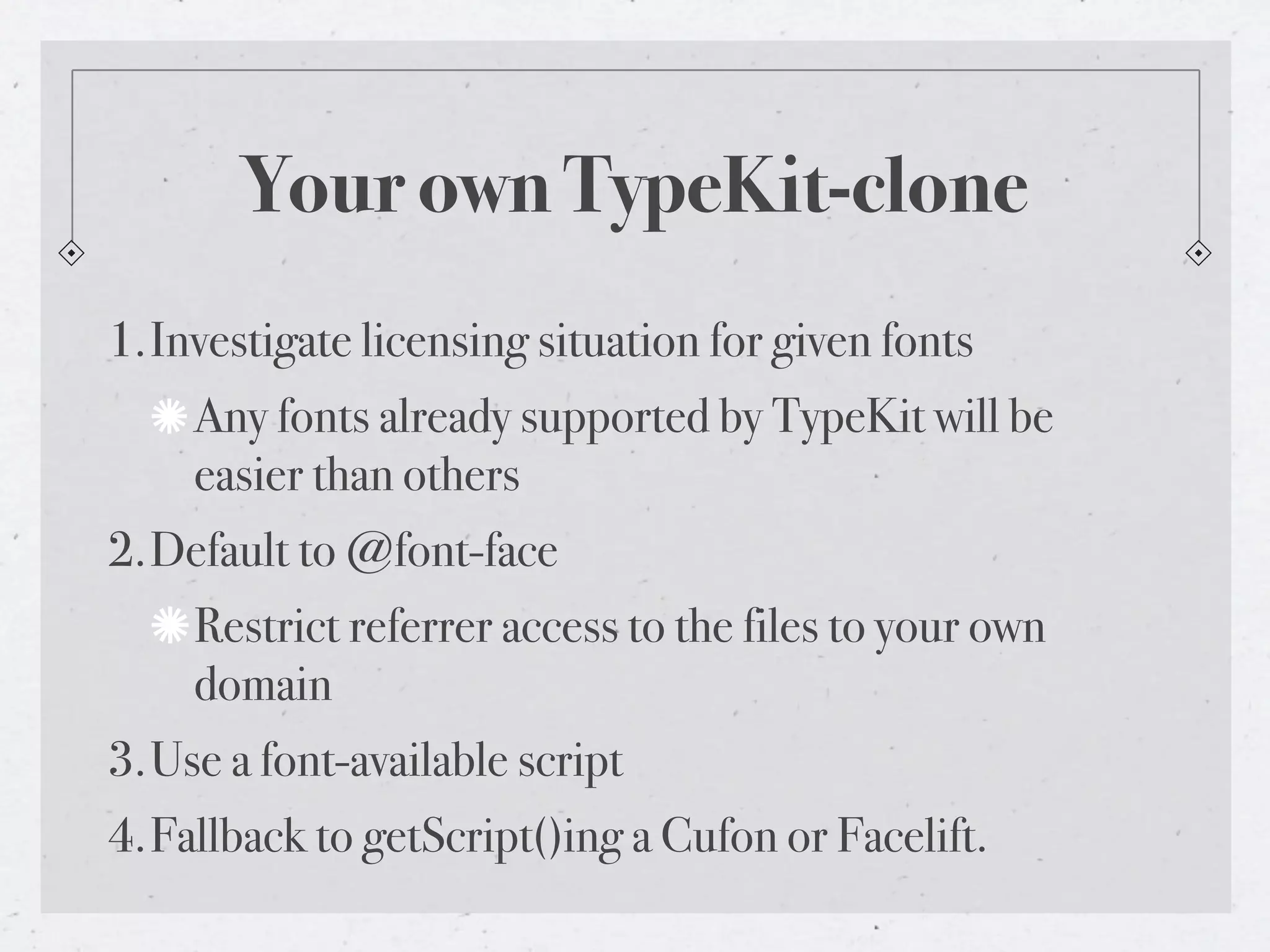 Rich Typography Options For The Web - or - Why sIFR is Dead in 2009
