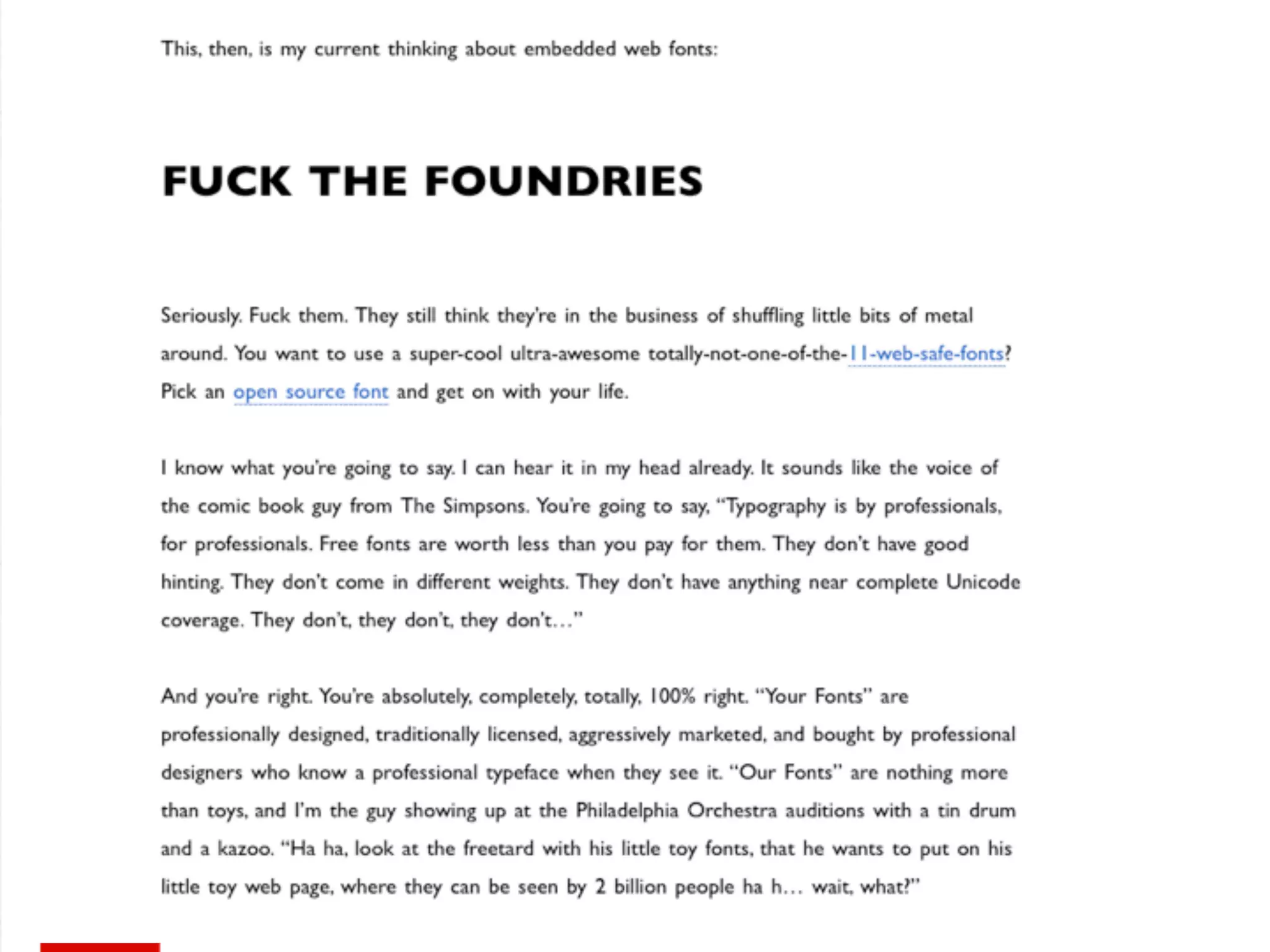 Rich Typography Options For The Web - or - Why sIFR is Dead in 2009