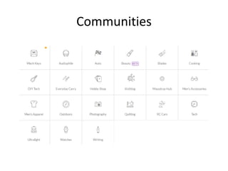 Communities
 