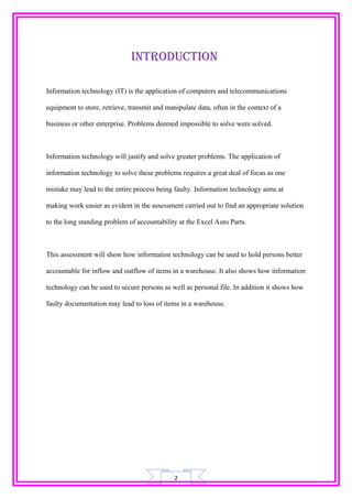 Introduction Example For Building Technology Sba CAPE Information Technology Unite 1 SBA | DOC