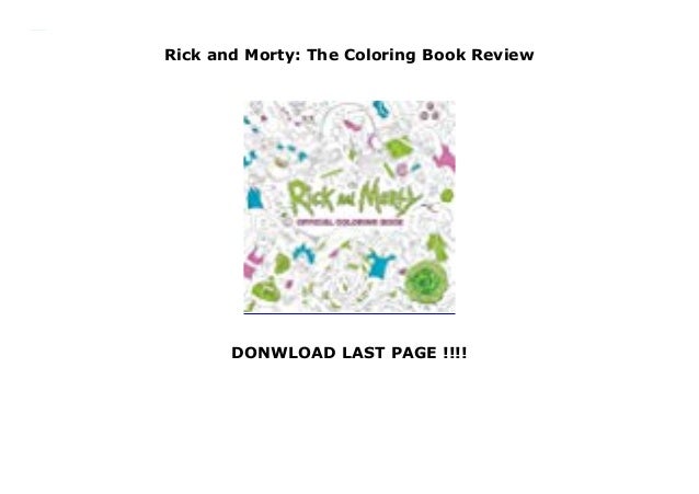 Download Rick And Morty The Coloring Book Review
