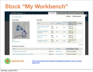 Stock “My Workbench”




                          http://www.starwarsart.org/2012/02/jabba-presents-nice-r2-spray-
      ...