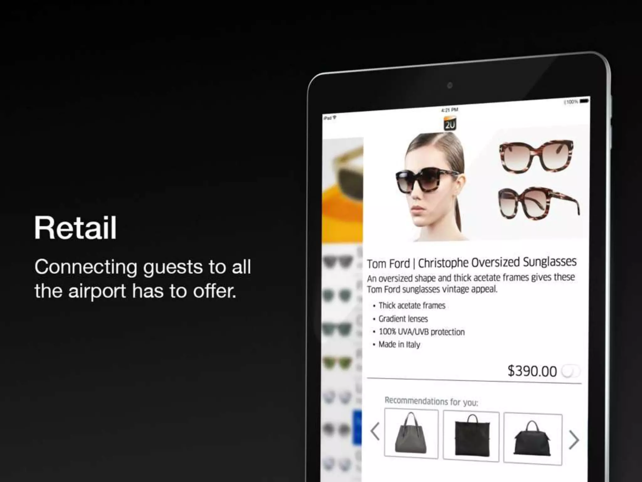 Retail
Connecting guests to all
the airport has to offer.