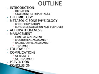 Rickets | PPTX | Bone and Joint Conditions | Diseases and Conditions